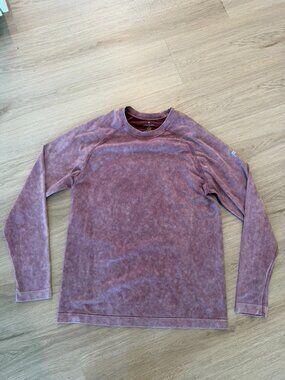Fabletics The Training Day Long Sleeve Tee Heathered Red Medium
